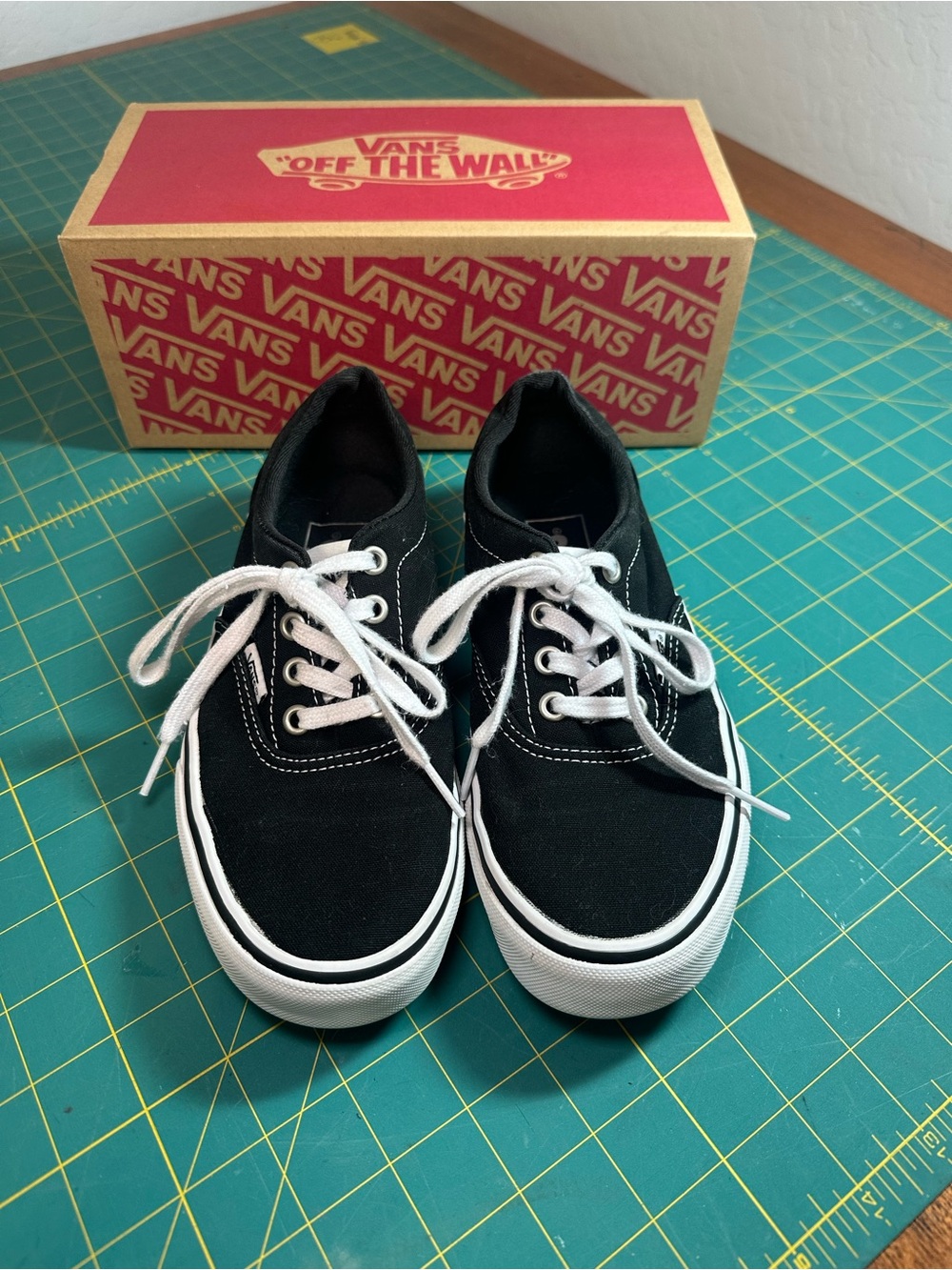 Vans Black and White Classic Low-Top Sneakers